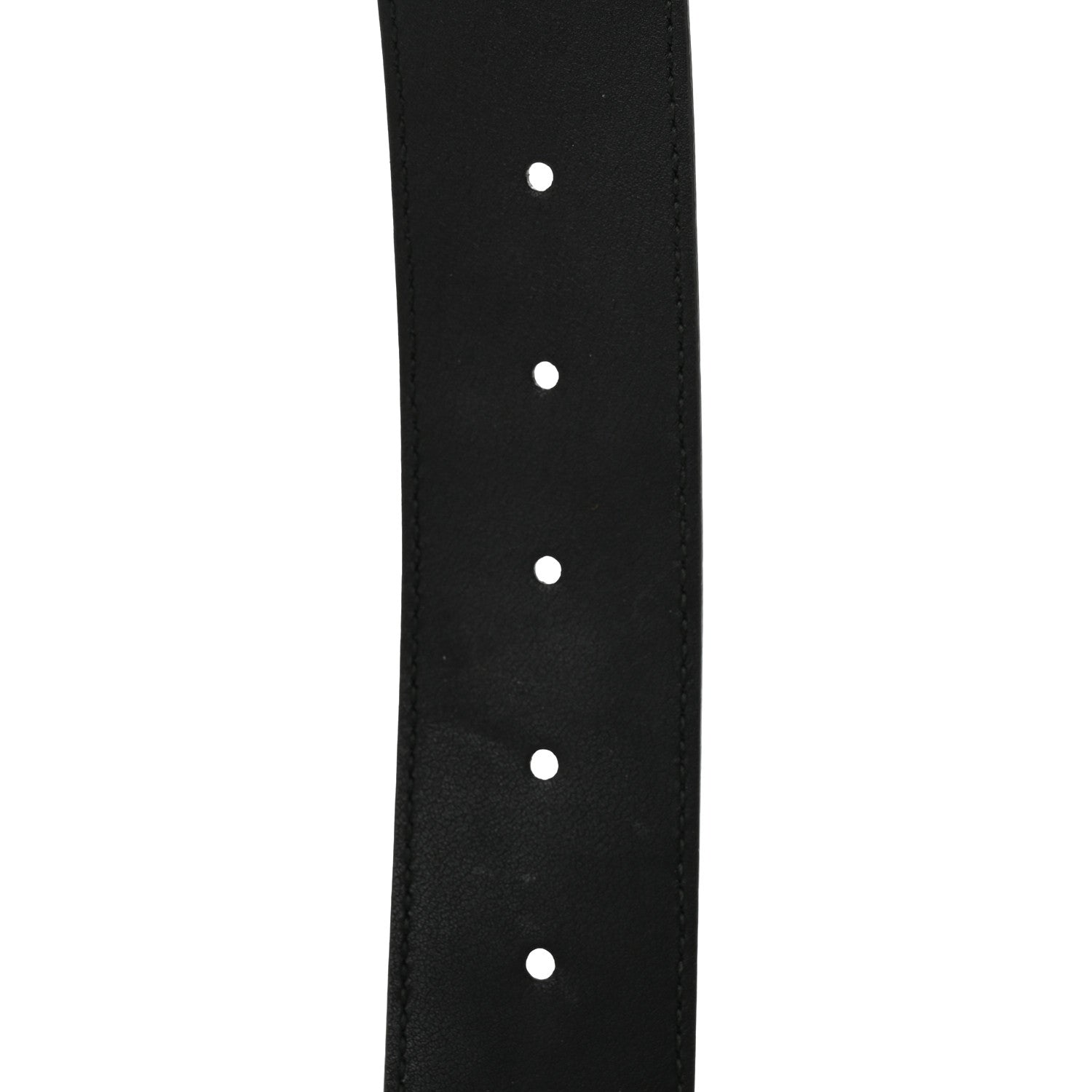 Gucci GG Supreme Monogram Selleria Calfskin Interlocking G 40mm Belt 80 32 Black Grey 4 of 5