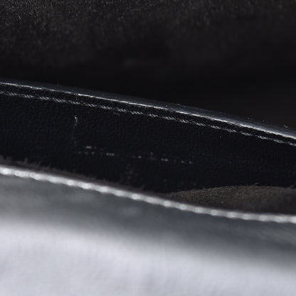Saint Laurent Metallic Calfskin Matelasse Medium Monogram Satchel Silver 7 of 9