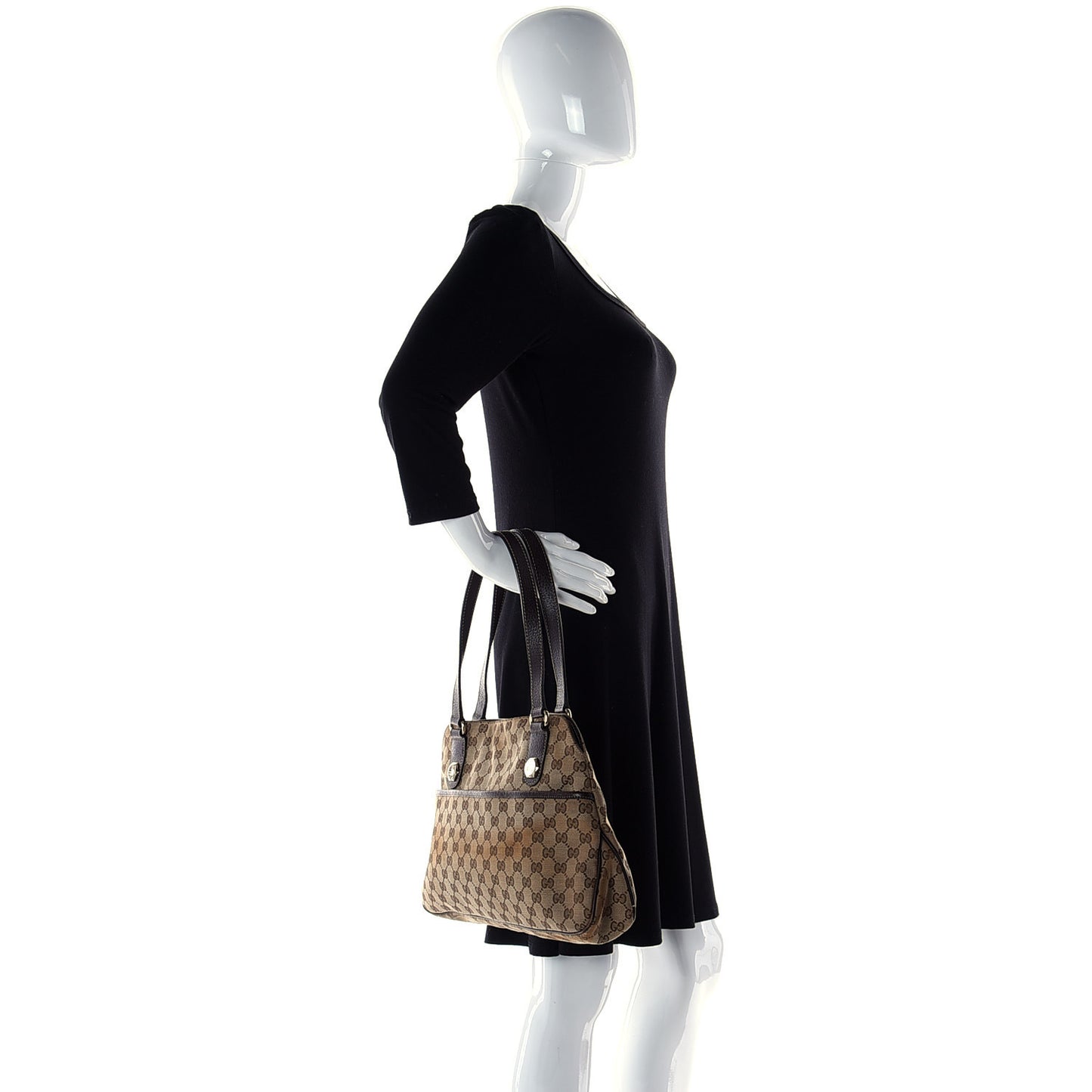 Monogram Medium Charmy Shoulder Bag Brown