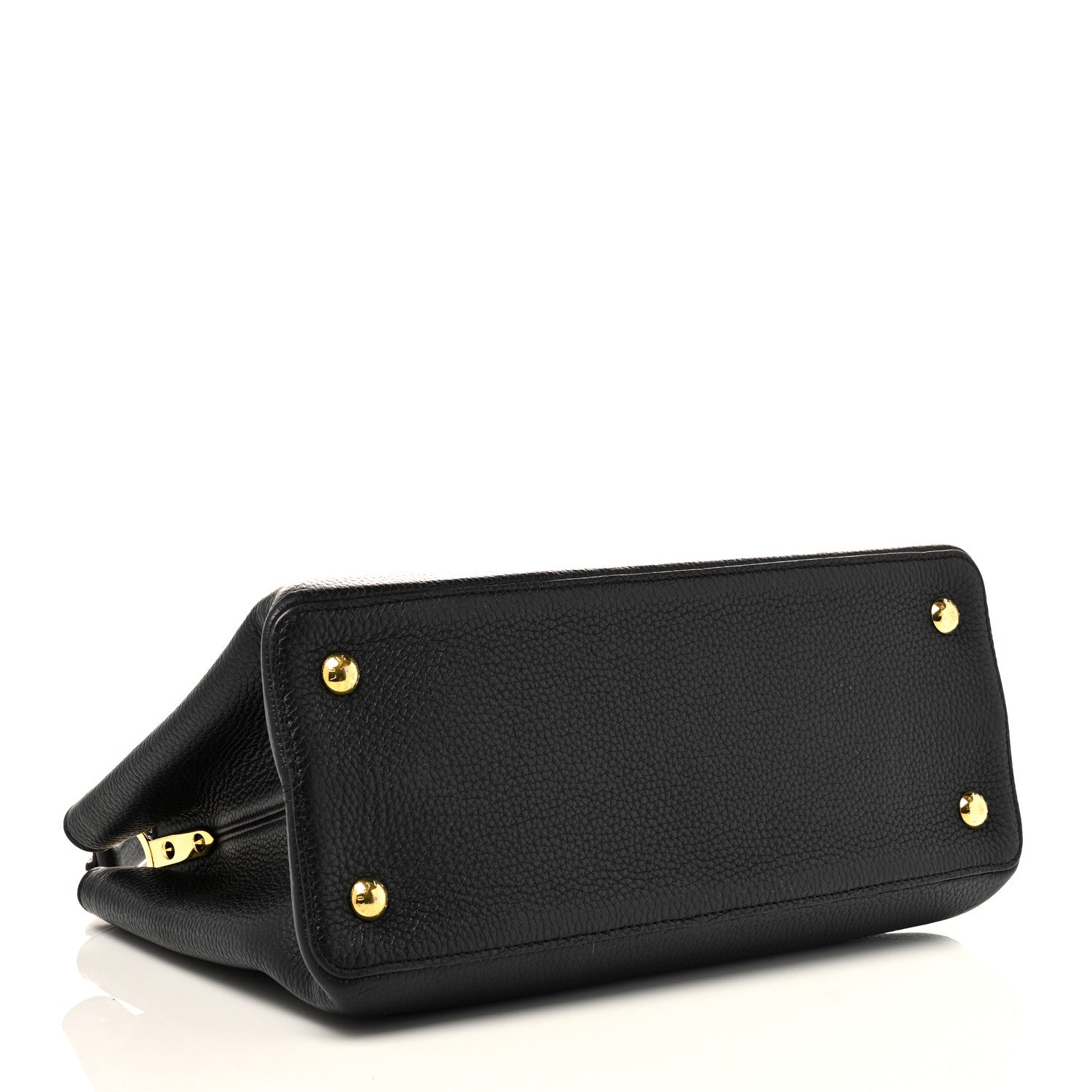 Louis Vuitton Taurillon Capucines MM Black Fuchsia 4 of 10