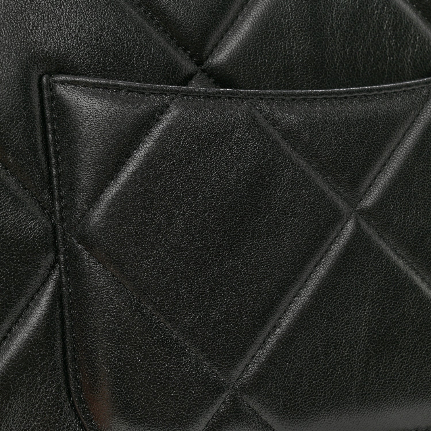 Chanel Lambskin Quilted Large Chanel 19 Cosmetic Case Black 11 of 12