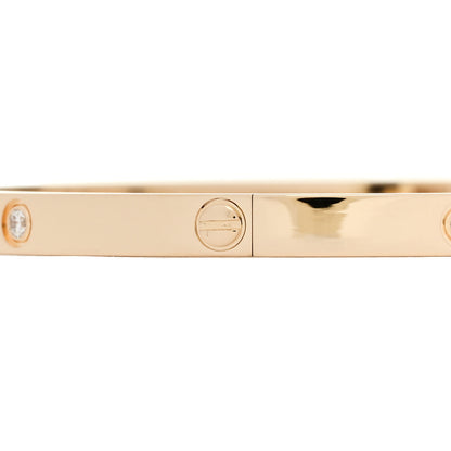 Cartier 18K Yellow Gold 6 Diamond Small LOVE Bracelet 17 4 of 8