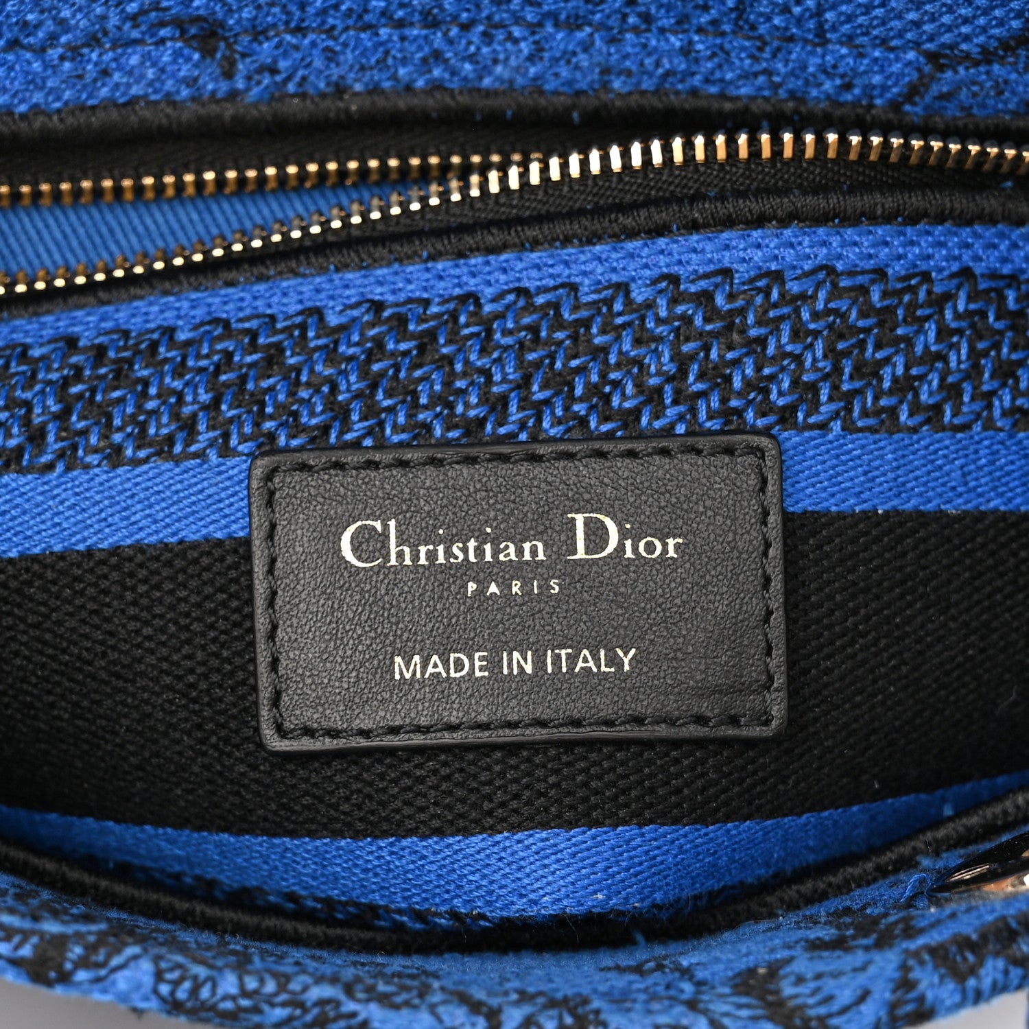 Christian Dior Canvas Toile de Jouy Zodiac Embroidered Medium Lady D-Lite Blue 6 of 9