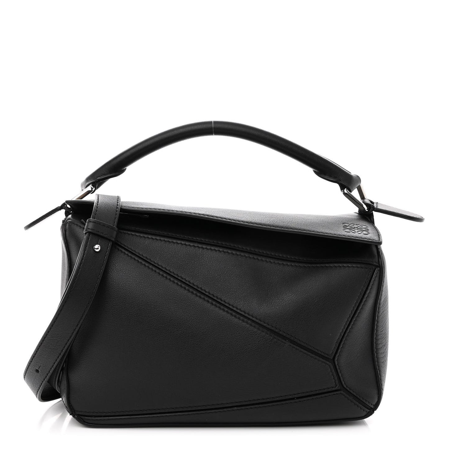 Calfskin Small Puzzle Bag Black