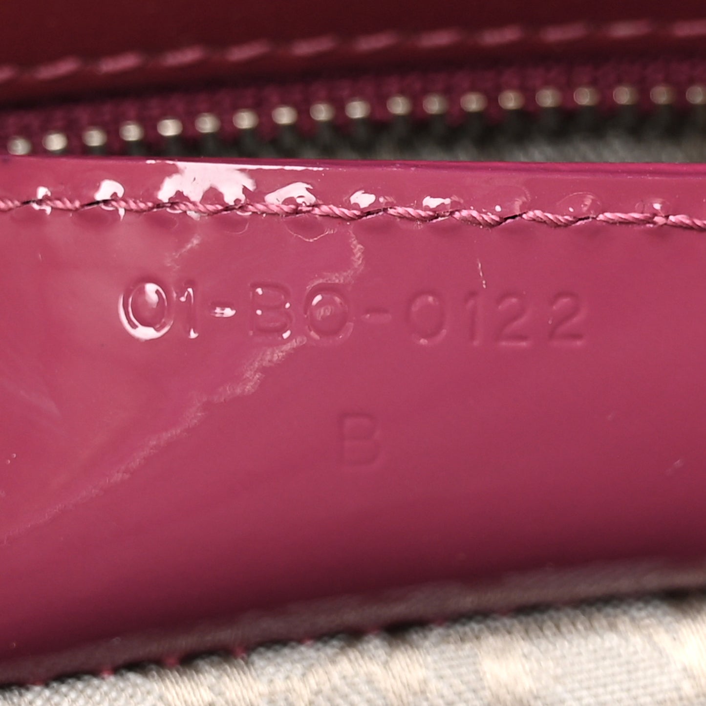 Patent Cannage Medium Lady Dior Dark Pink