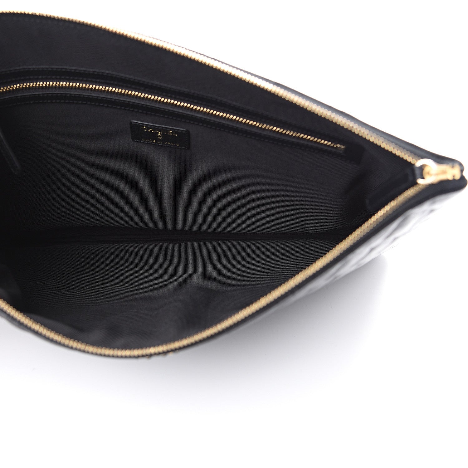 Chanel Lambskin Quilted Large Cosmetic Case Black 4 of 7