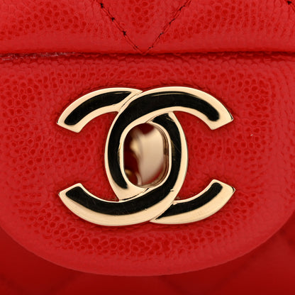 Chanel Caviar Quilted Medium Double Flap Red 12 of 13