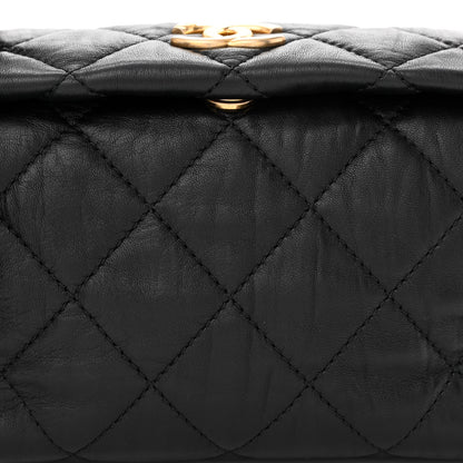 Chanel Crumpled Lambskin Quilted Small CC Links Shoulder Bag Black 8 of 11