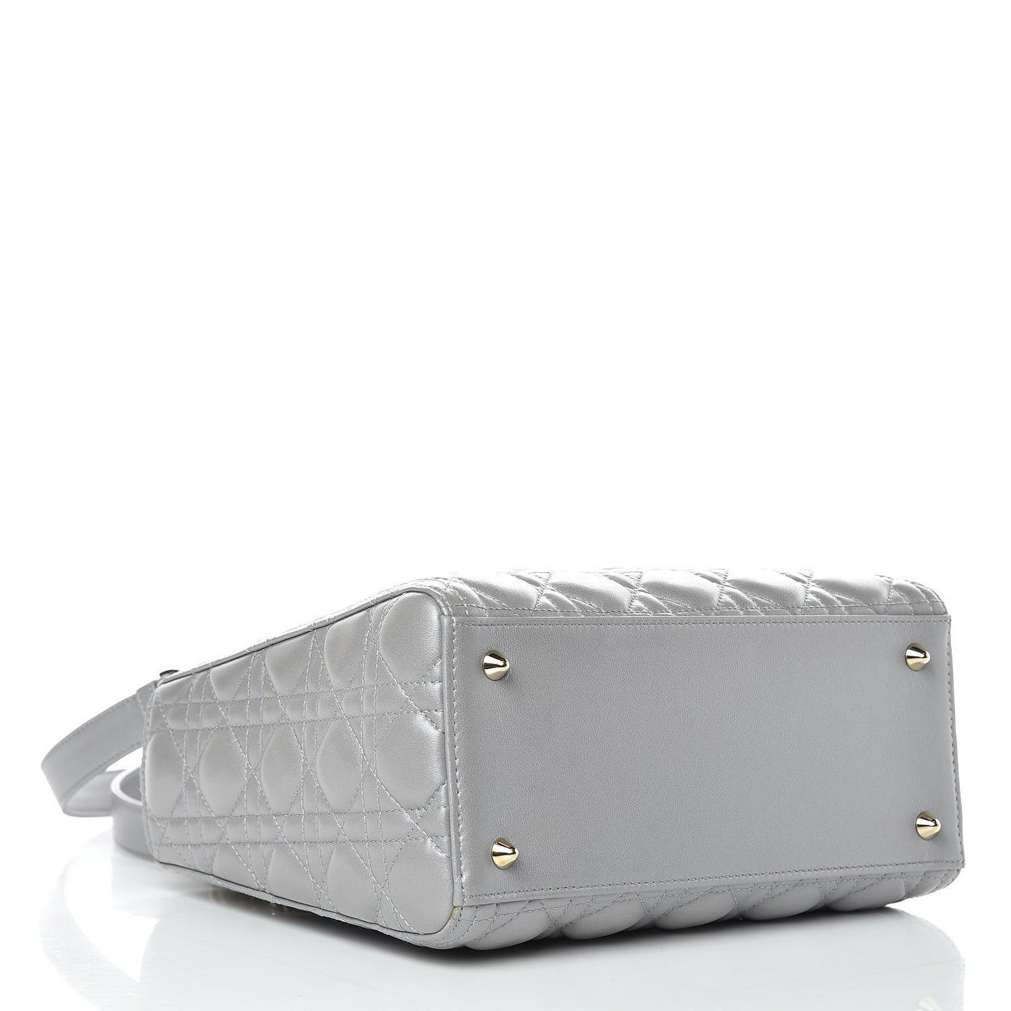 Lambskin Cannage Medium Lady Dior Grey