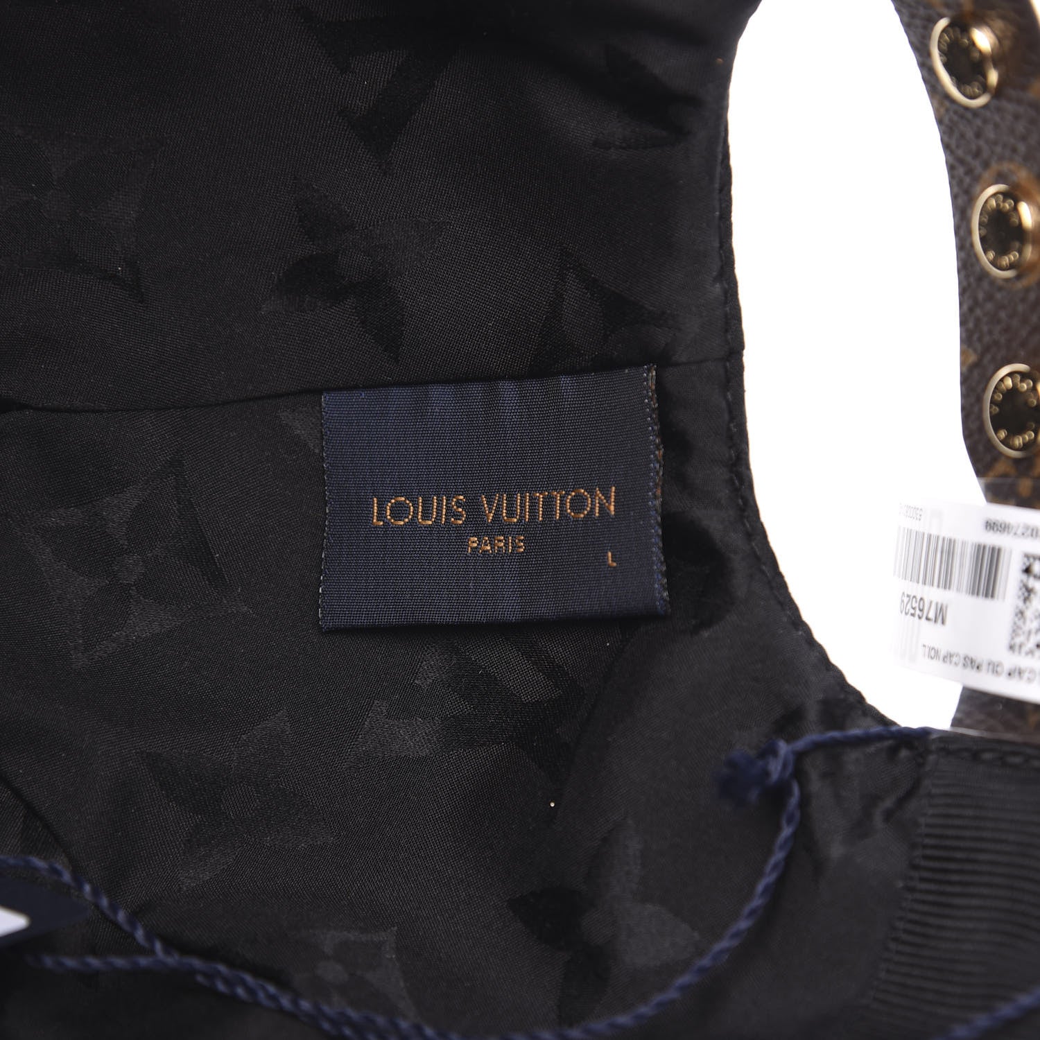 Louis Vuitton Polyester Silk Monogram LV Get Ready Cap L Black 5 of 6