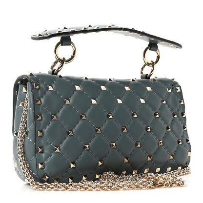 Valentino Garavani Nappa Small Rockstud Spike Shoulder Bag Sarcelle 3 of 9