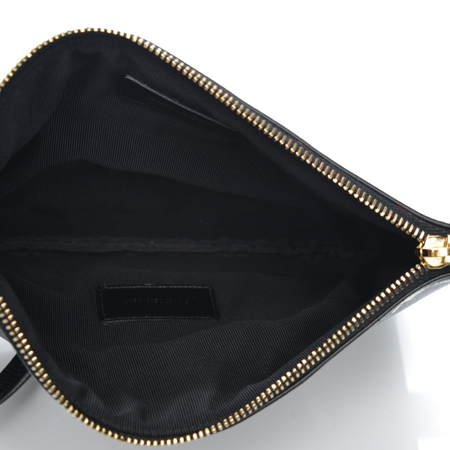 Saint Laurent Calfskin Lipstick Print Monogram Pouch Black 5 of 7