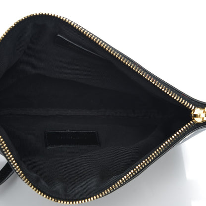 Saint Laurent Calfskin Lipstick Print Monogram Pouch Black 5 of 7