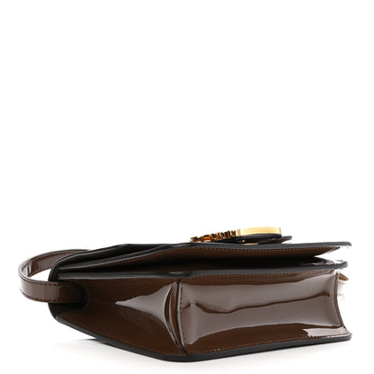 Fendi Vitello Vernice Mou Karligraphy Crossbody Bag Ebano 4 of 10