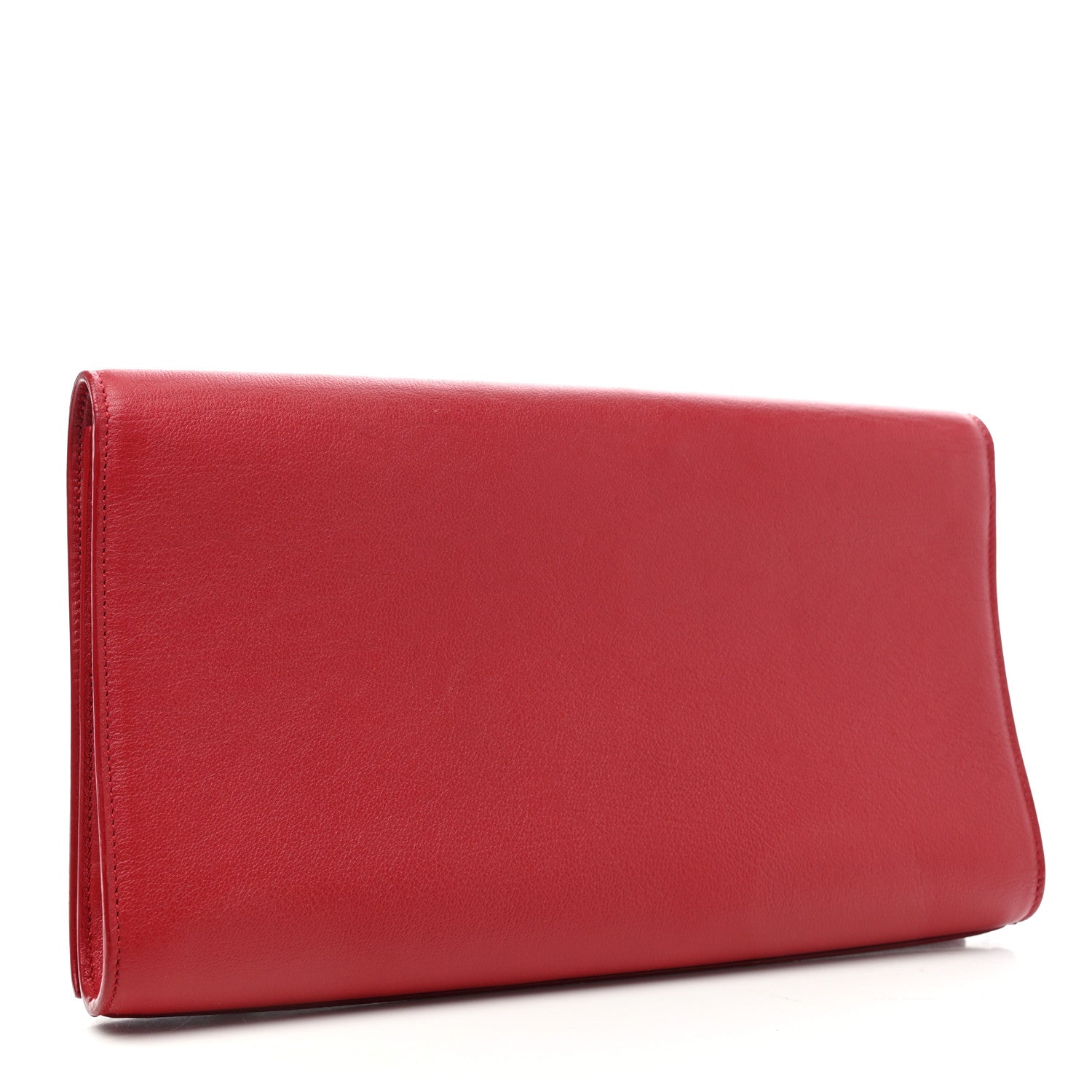 Saint Laurent Calfskin Monogram Large Belle De Jour Clutch Red 2 of 4