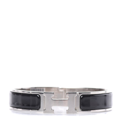 Hermes Enamel Narrow Clic Clac H Bracelet PM Black 1 of 5