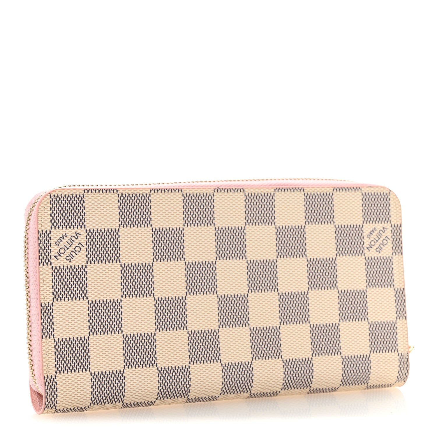 Louis Vuitton Damier Azur Zippy Wallet Rose Ballerine 3 of 11