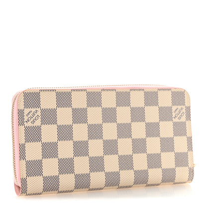 Louis Vuitton Damier Azur Zippy Wallet Rose Ballerine 3 of 11