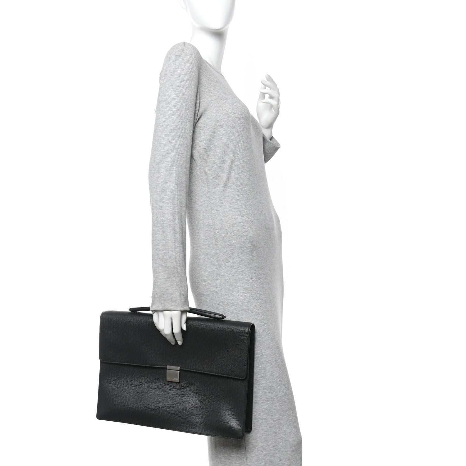 Louis Vuitton Taiga Angara Briefcase Black 2 of 9