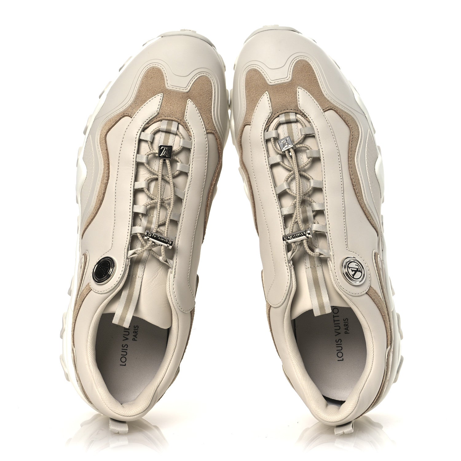 Louis Vuitton Calfskin LV Rush Sneakers 41 Cream 2 of 12
