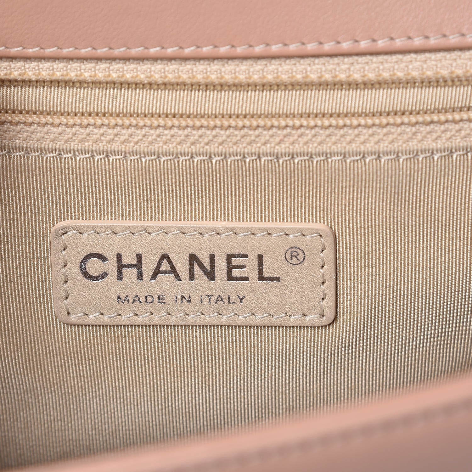 Chanel Calfskin Chevron Quilted New Medium Boy Flap Beige 6 of 14