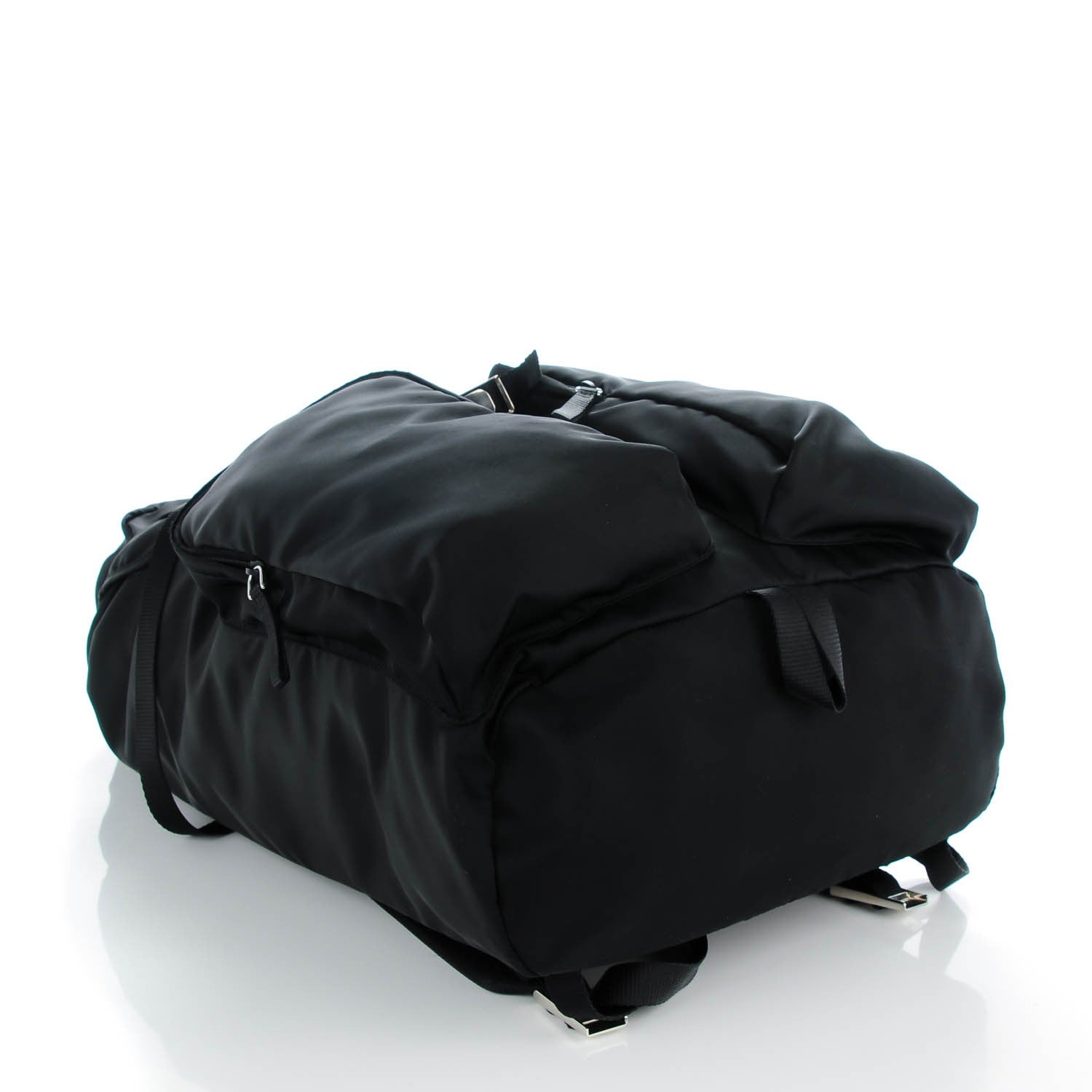 Prada Tessuto Nylon Double Buckle Backpack Black 4 of 8