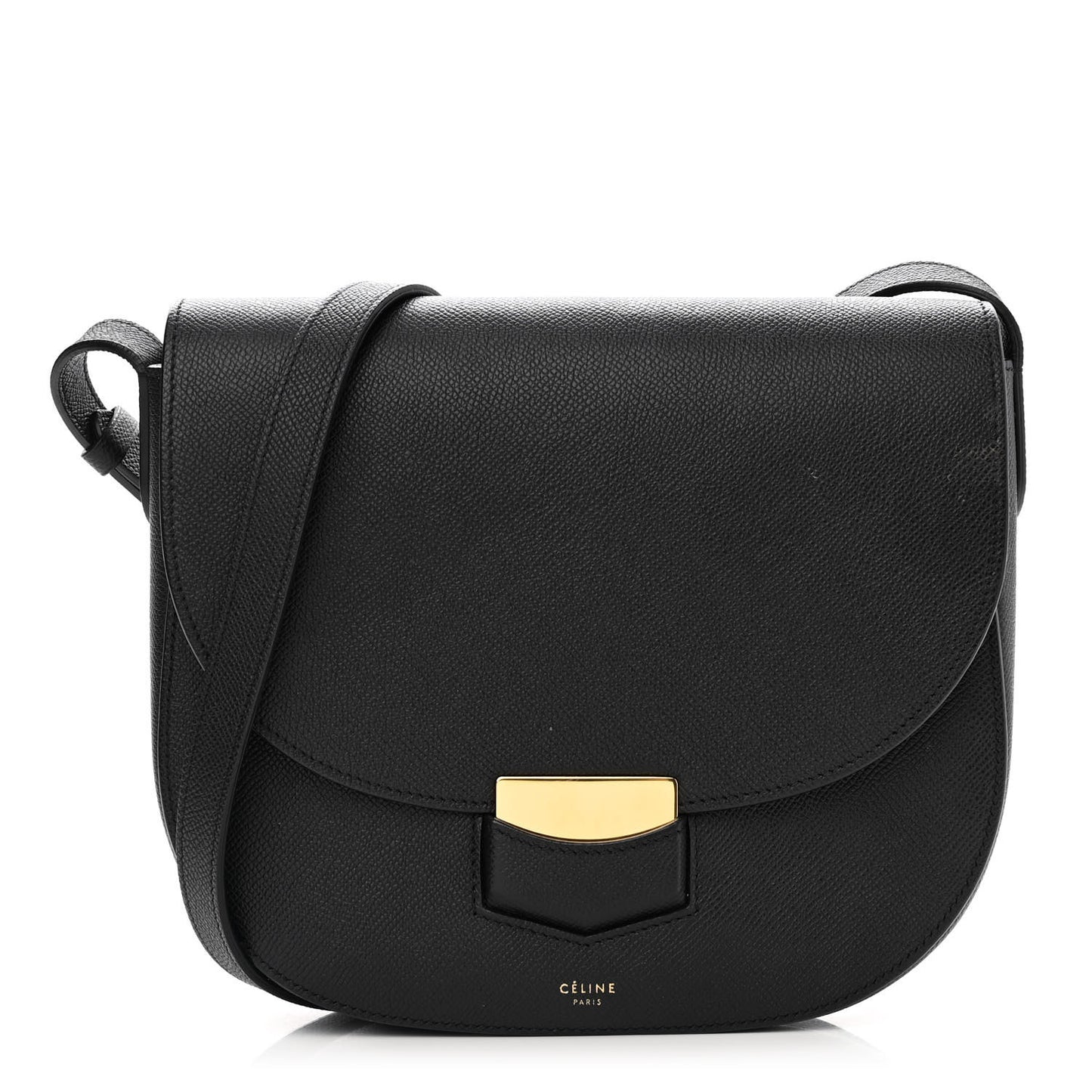 Grained Calfskin Medium Trotteur Black