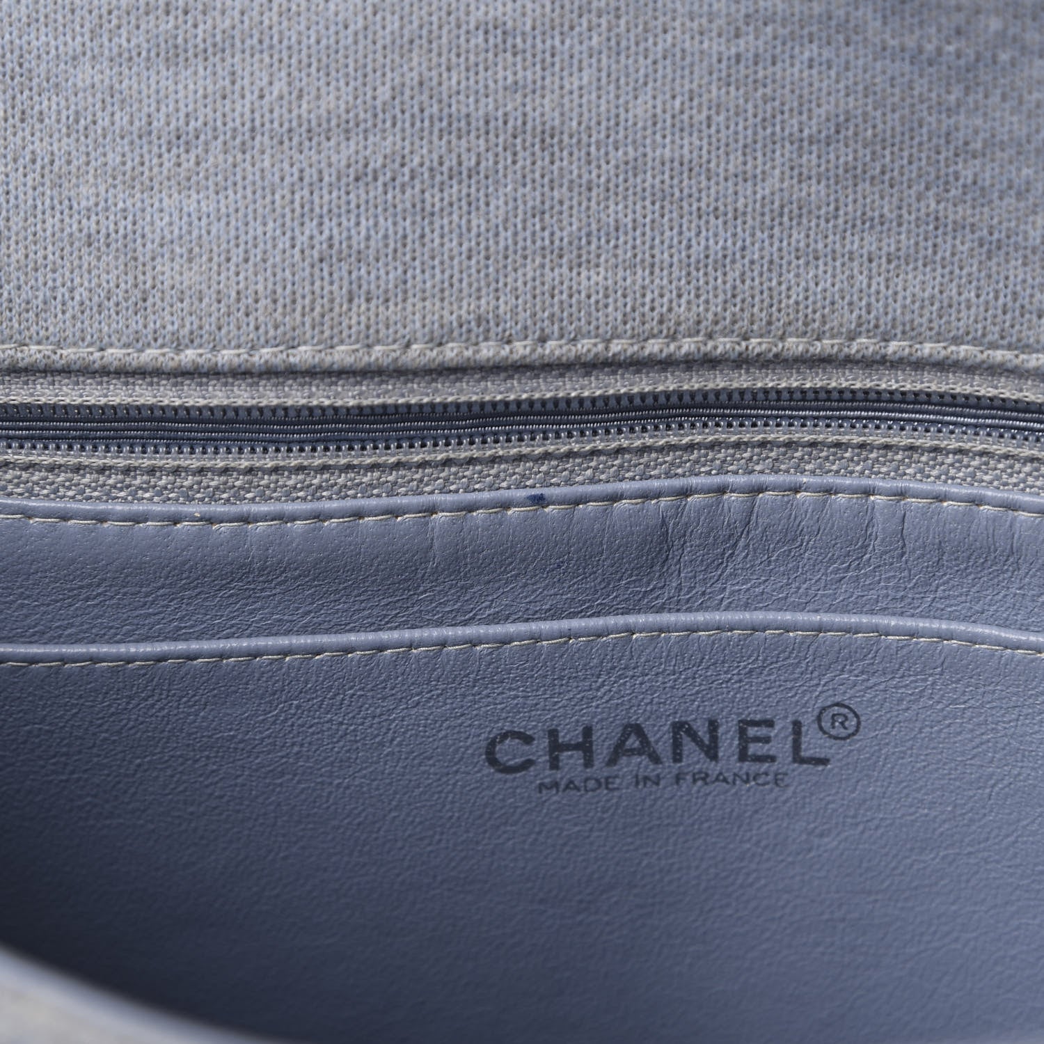 Chanel Jersey Quilted Medium Single Flap Blue 8 of 12
