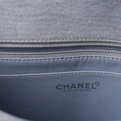Chanel Jersey Quilted Medium Single Flap Blue 8 of 12
