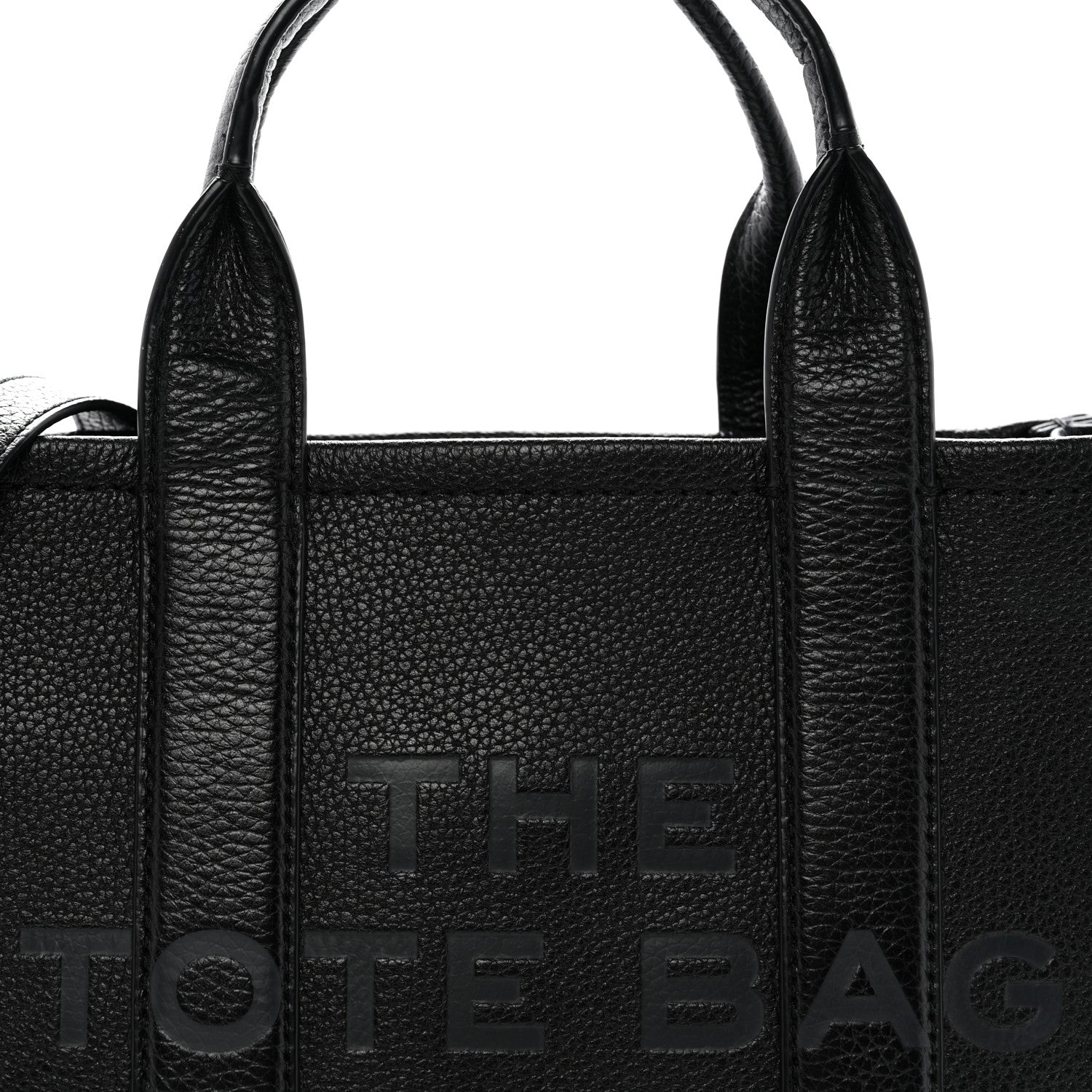 Marc Jacobs Grained Calfskin Small The Tote Bag Black 1838126