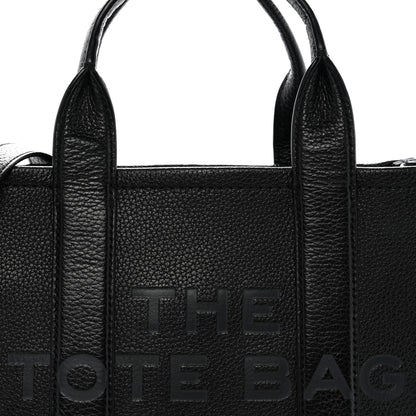 Marc Jacobs Grained Calfskin Small The Tote Bag Black 9 of 14