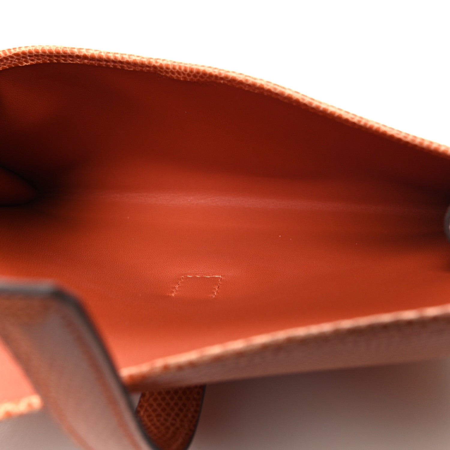 Hermes Lizard Mini Jige Elan Clutch Orange 5 of 11
