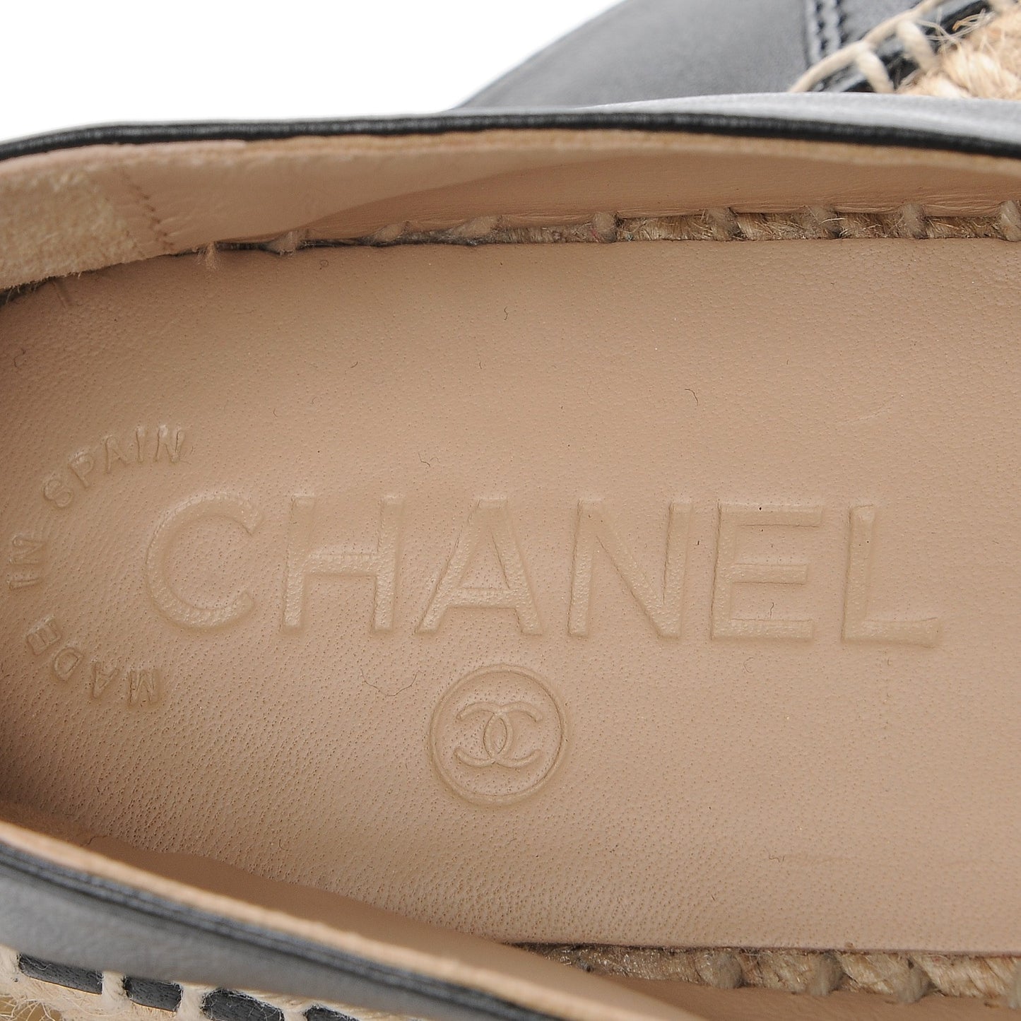 Lambskin CC Espadrilles 38 Black