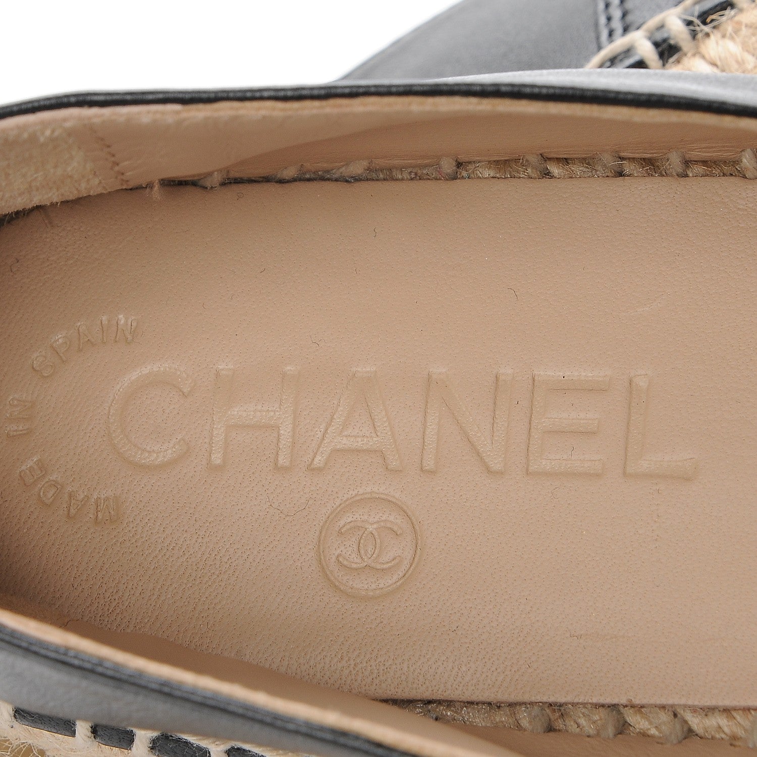 Chanel Lambskin CC Espadrilles 38 Black 5 of 6