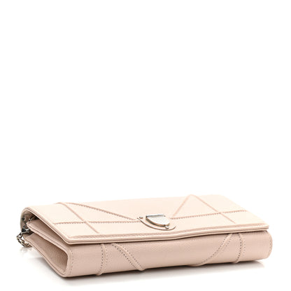 Christian Dior Grained Calfskin Diorama Wallet on Chain Pouch Rose Poudre 4 of 14
