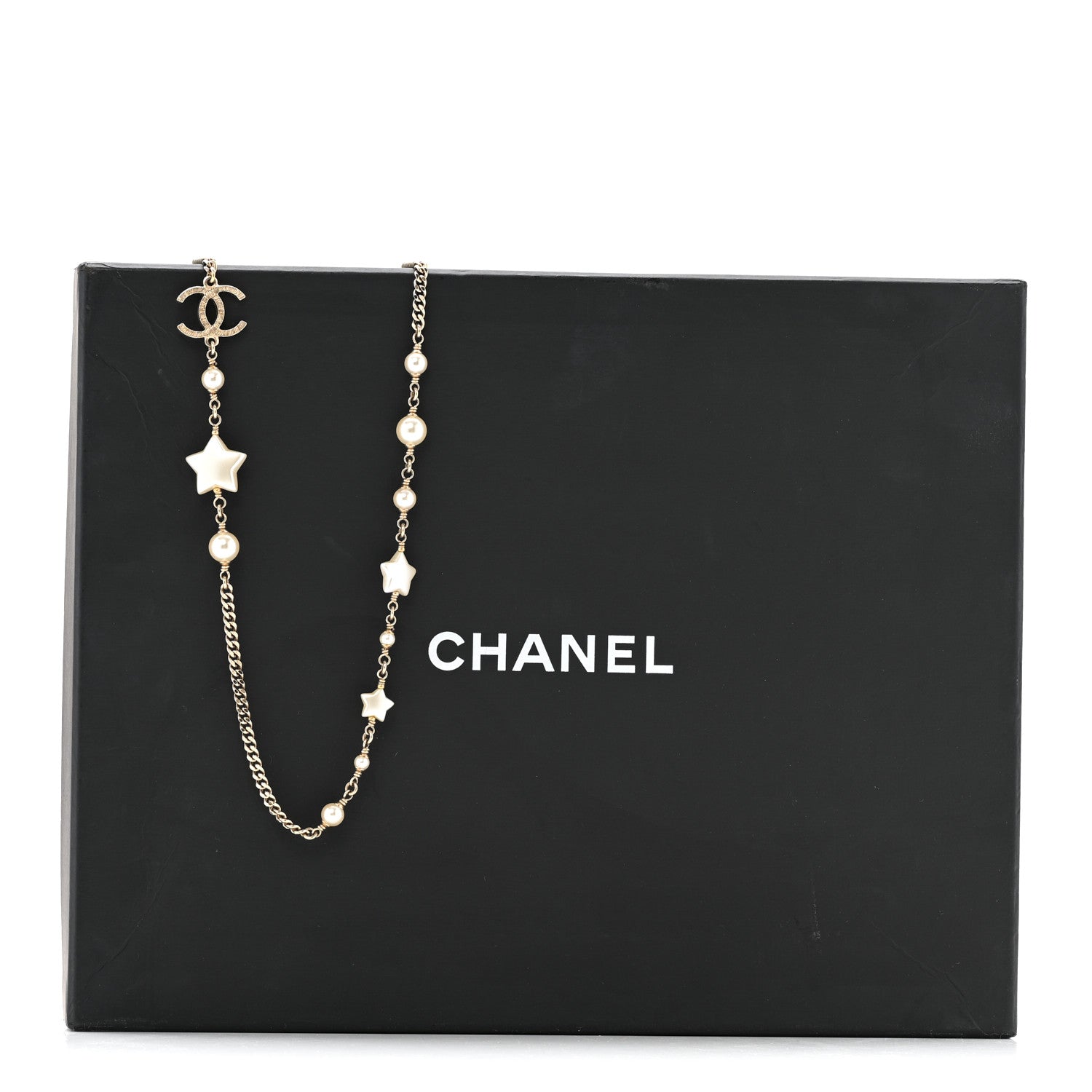 Chanel Pearl CC Star Long Necklace Gold 8 of 8