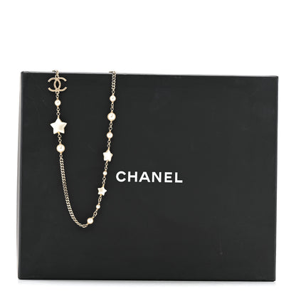 Chanel Pearl CC Star Long Necklace Gold 8 of 8