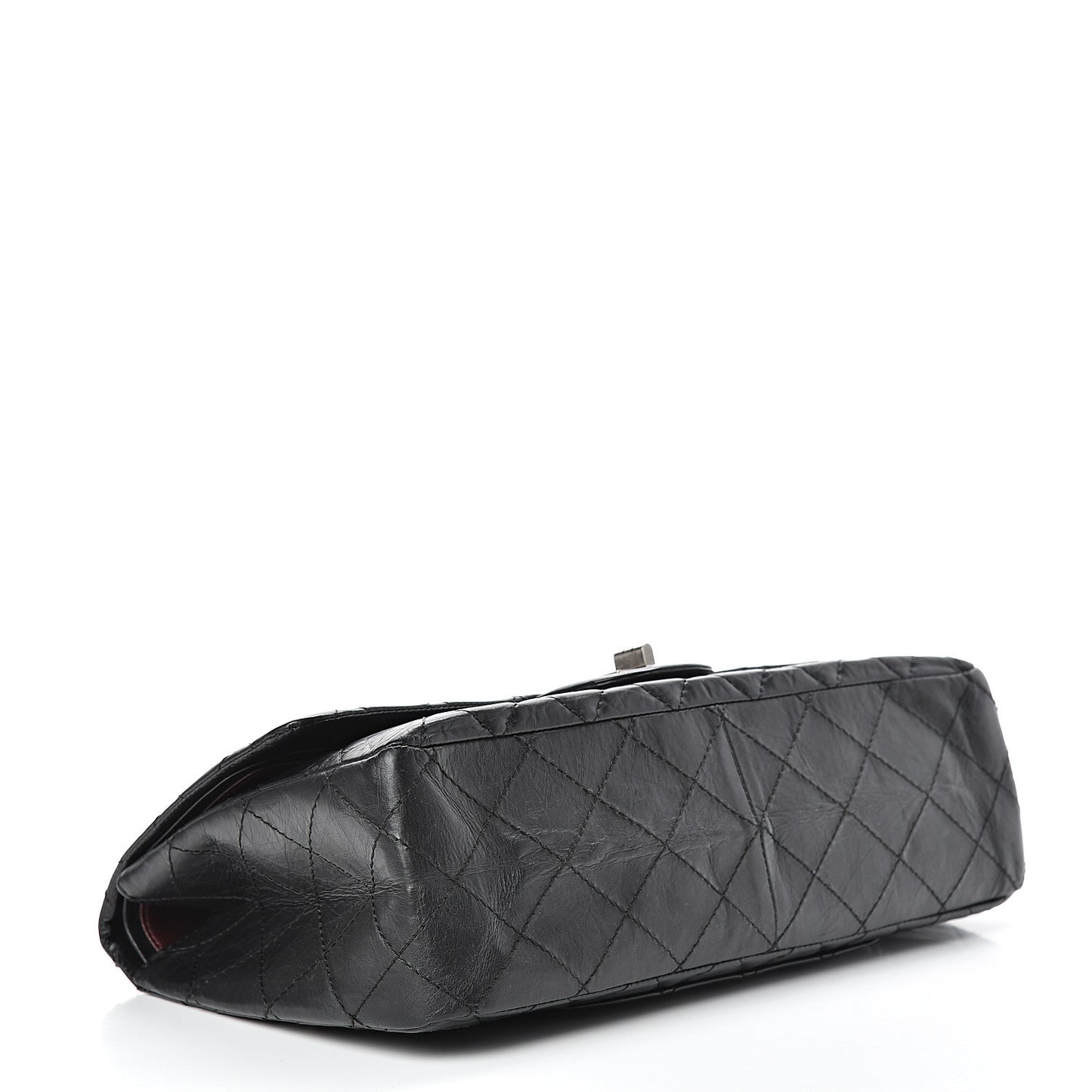 Aged Calfskin Quilted 2.55 Reissue 227 Flap Black