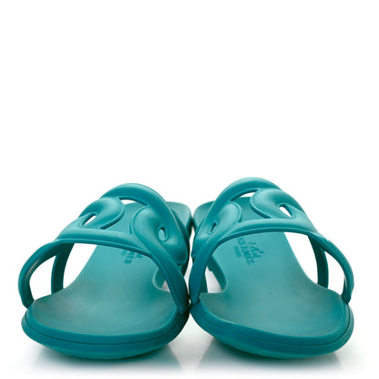 Hermes Rubber Aloha Sandals 37 Bleu Vif 2 of 6
