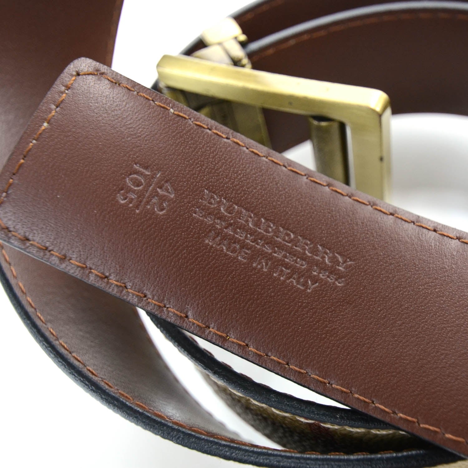 Burberry Haymarket Check Belt 42 105 4 of 5