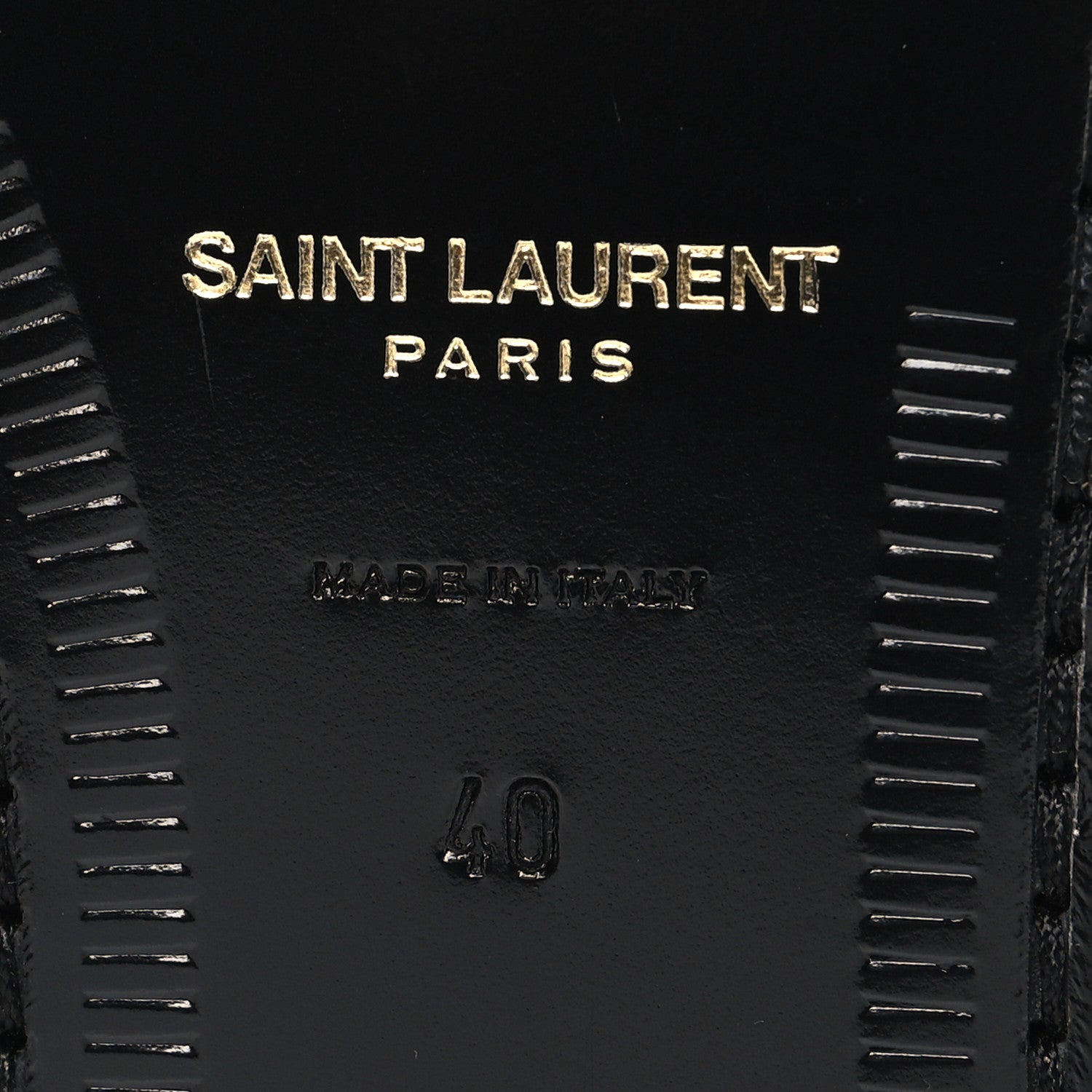 Saint Laurent Glazed Calfskin Le Loafer 15 Penny Slippers 40 Black 8 of 10