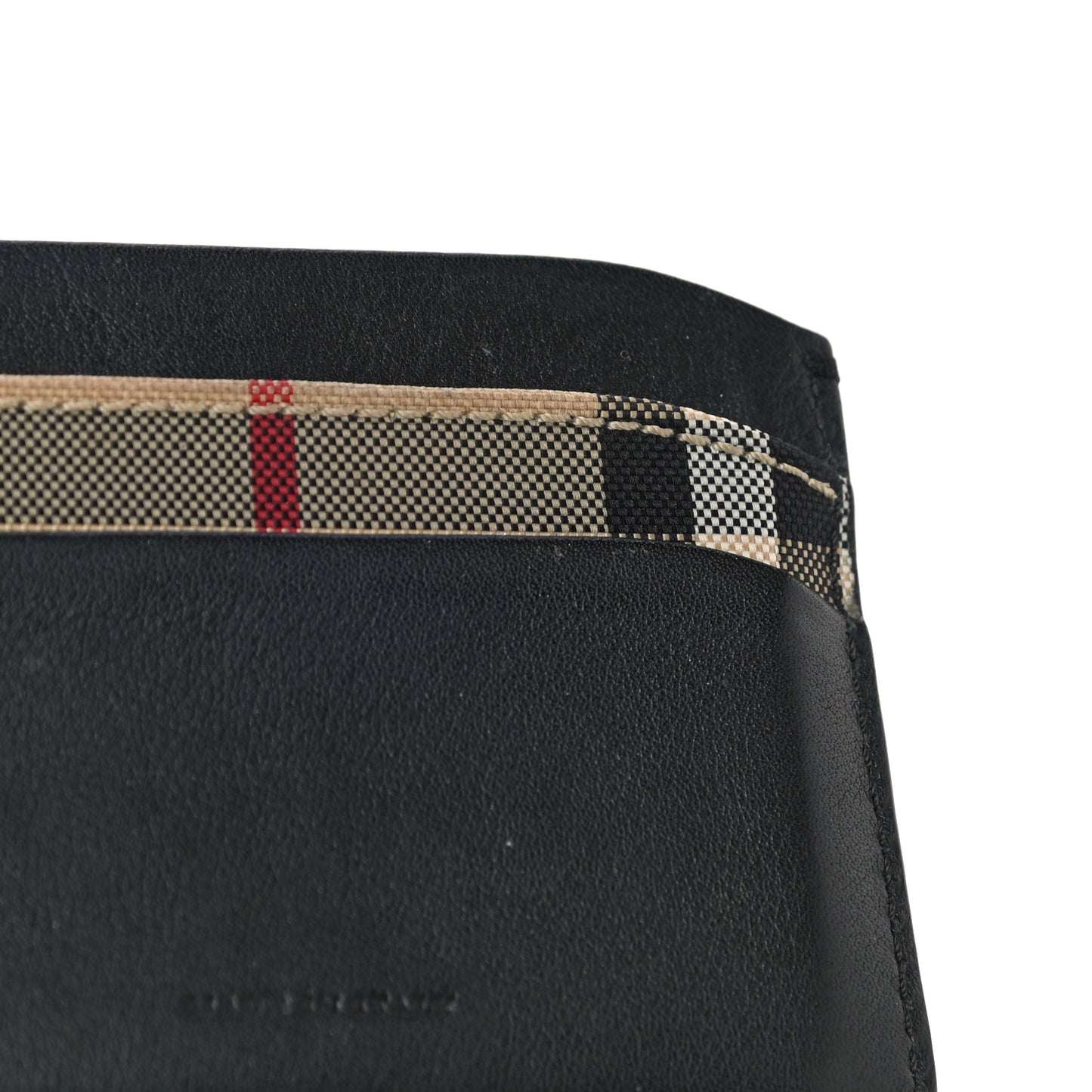 Calfskin Horseferry Check Izzy Card Case Black