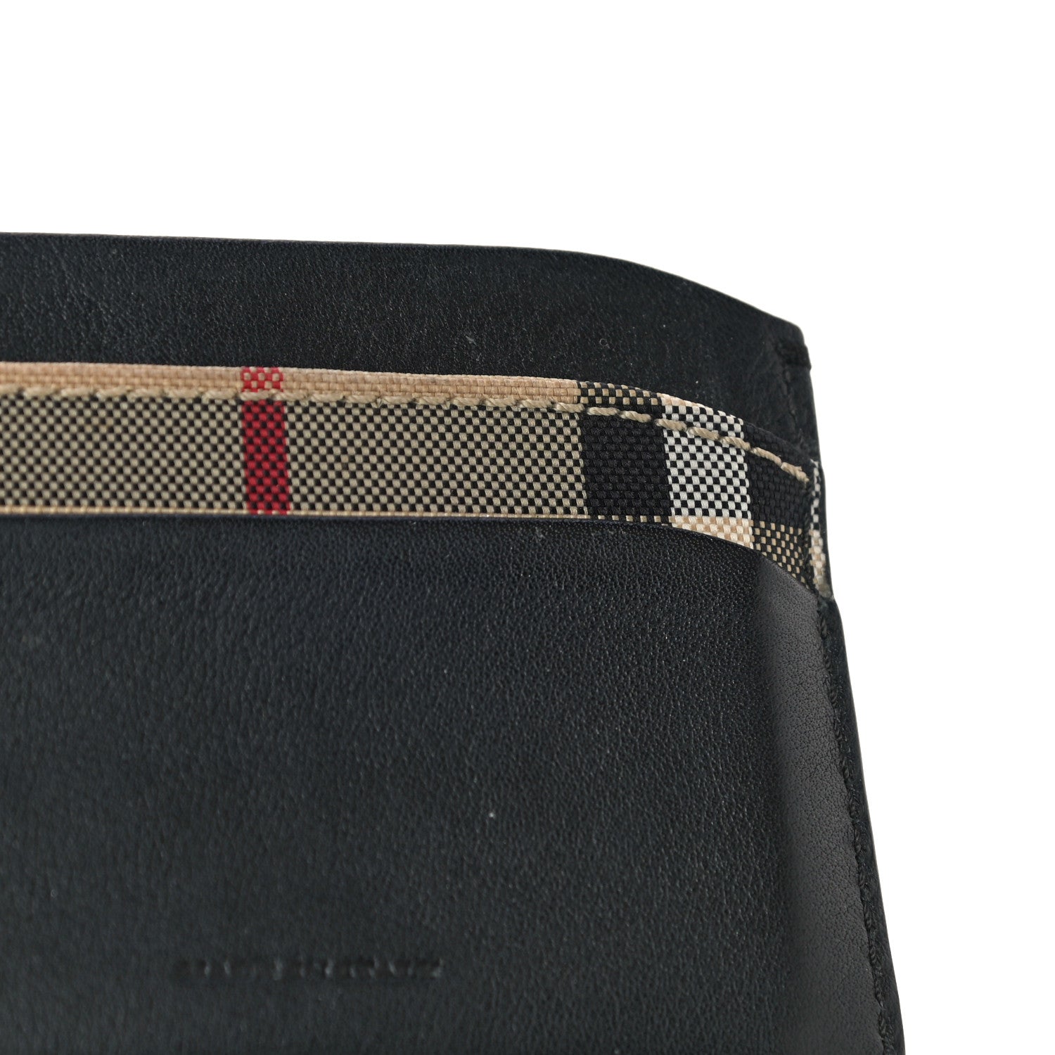 Burberry Calfskin Horseferry Check Izzy Card Case Black 12 of 12
