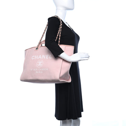 Chanel Canvas Medium Deauville Tote Light Pink 2 of 11