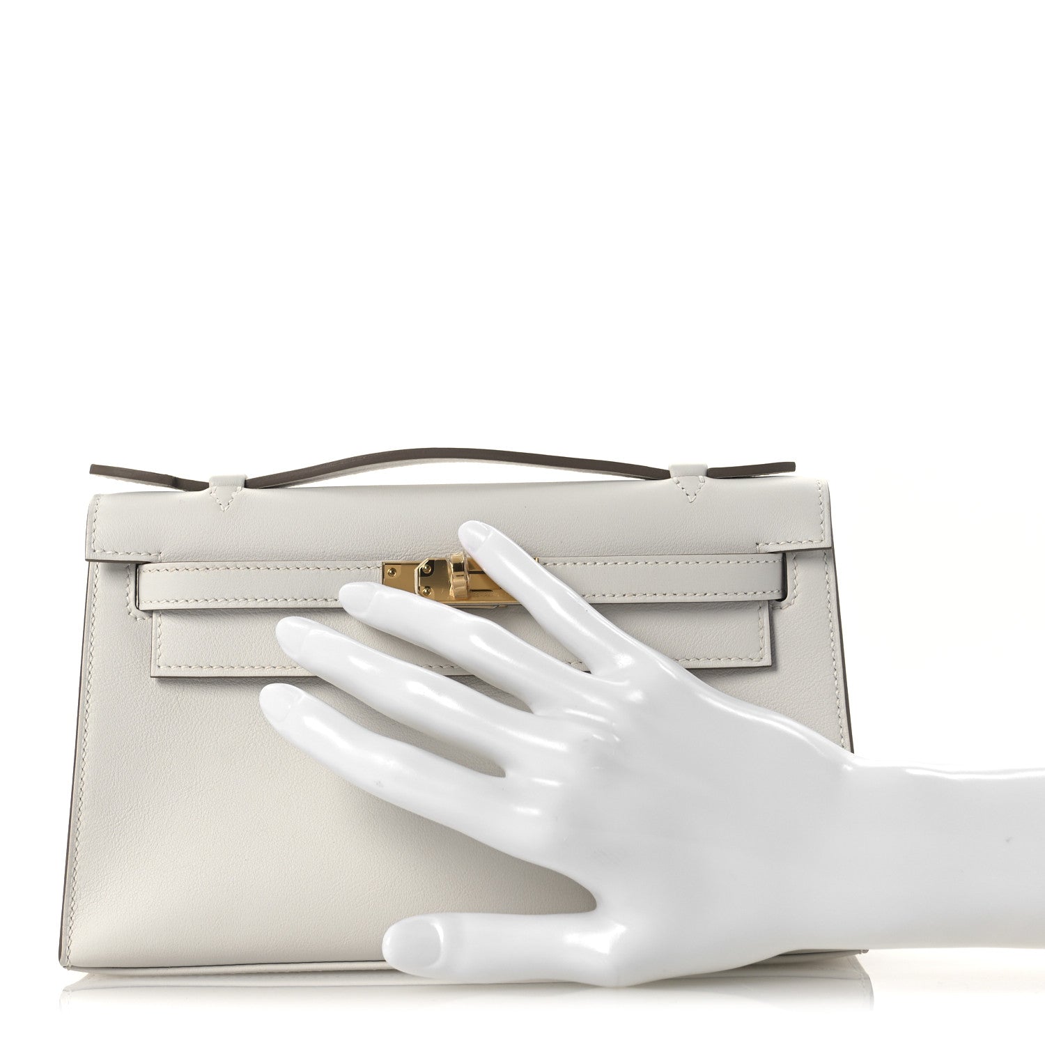 Hermes Swift Kelly Pochette Clutch Craie 2 of 13
