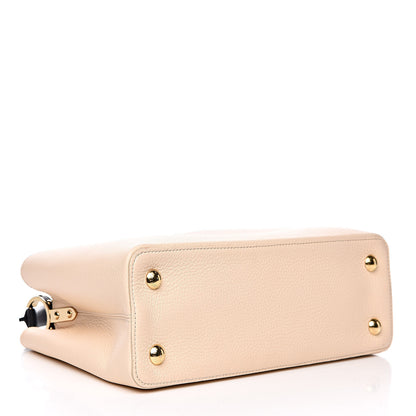 Louis Vuitton Taurillon Capucines PM Creme Black 4 of 10