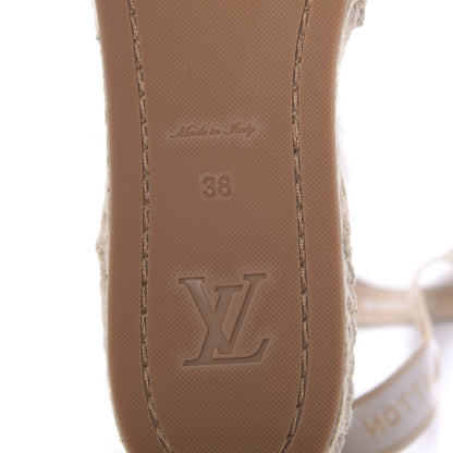 Louis Vuitton Canvas Croisiere Espadrille Flats 38 Ecru 8 of 9