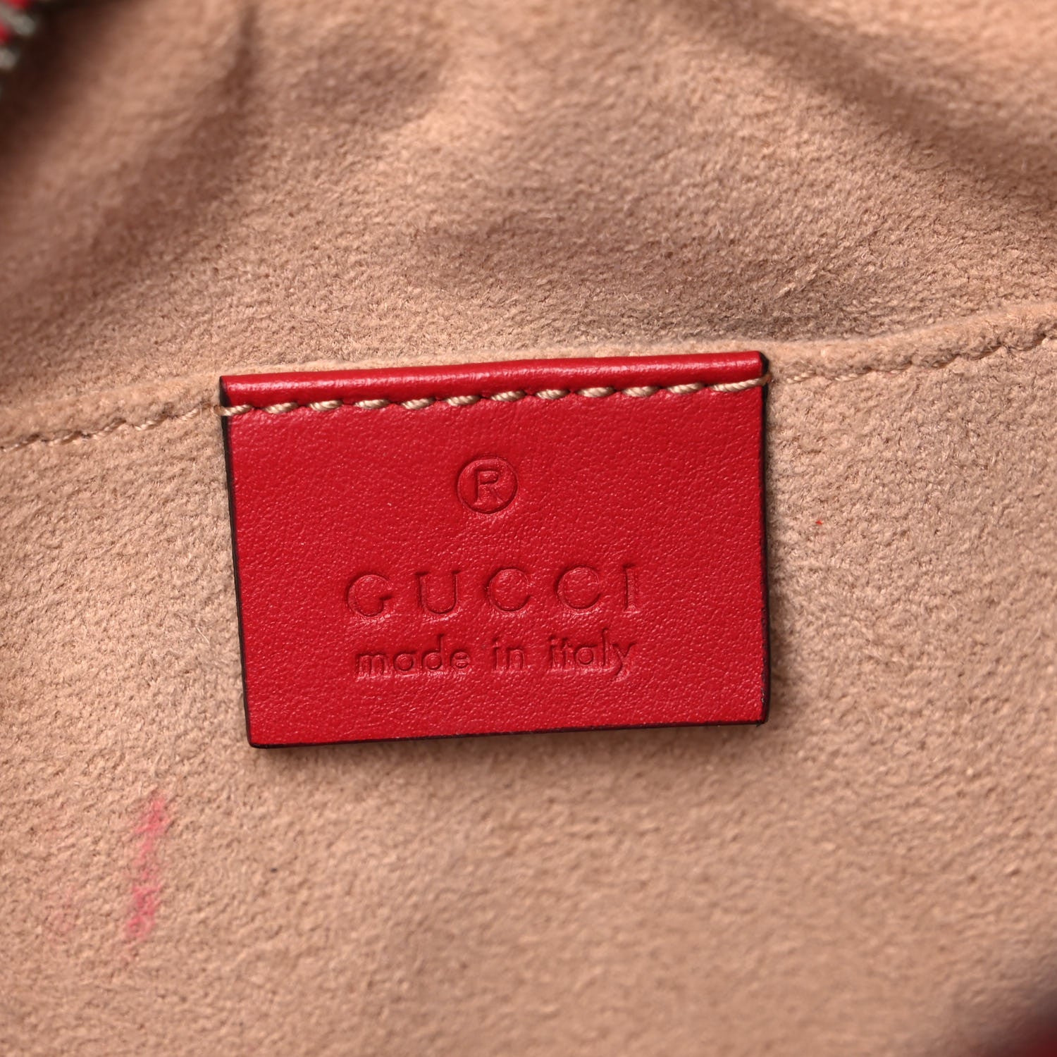 Gucci Calfskin Matelasse Small GG Marmont Chain Shoulder Bag Hibiscus Red 6 of 14