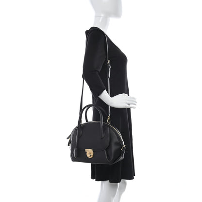 Salvatore Ferragamo Calfskin Fiamma Bag Black 2 of 11