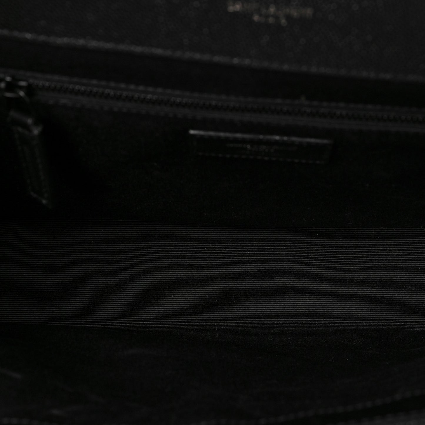 Grain De Poudre Textured Mixed Matelasse Large Triquilt Monogram Monochrome Satchel Black